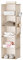 YOUDENOVA Hängeregal Stabiler Kleiderschrank Organizer Hängeaufbewahrung Schrankorganizer Hängeorganizer mit Bambus-Stöcke und MDF-Platten Verstärkt 5 Fächer Beige