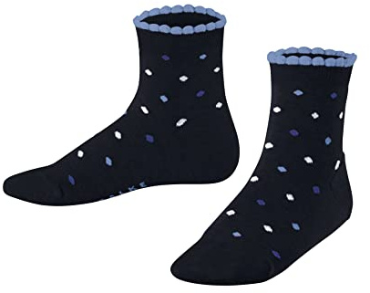 FALKE Unisex Kinder Socken Multidot K Sso Baumwolle gemustert 1 Paar, Blau Marine 6120, 35-38