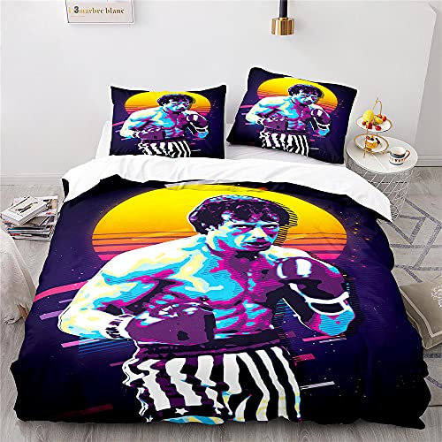 Agmdno Bettwäsche-Sets Rocky,Bettbezug 135x200cm + Kissenbezug 80x80cm,kinderbettwäsche Jungen (A01,135x200cm+75x50cmx1)