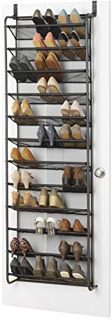 Whitmor Organizador de Zapatos para Colocar sobre la Puerta, 36 Pares, Color Gris plomizo