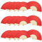Woohome 15 PCS Hand Fan Foldable Paper Fan for Dancing, Part, Picnic, Wedding Party Gift, Guest Favour Wedding Decoration (Red)