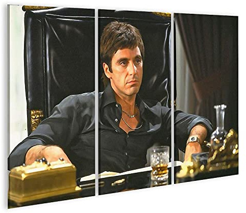 islandburner Bild auf Leinwand Pacino Scarface Tony Montana Kult Gangster Movie Film Ikone Bilder Wandbilder Poster