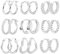 orecchini cerchio, creolen silber, Per Donna Orecchini a Cerchio Con Gocce Di Cristallo Cz Alla Moda Orecchini a Cerchio Semplici e Delicati Ipoallergenici, set orecchini donna argento 925