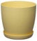 Home Garden Ornaments Plant Pots Indoor, Indoor Plant Pot - Decorative Flower Pots with Mat Surface and Plant Pot Saucer (Diameter: 30cm, Colour: Yellow)