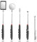 5er Teleskop Werkzeug, LED Magnet Inspektionsspiegel, Pick Up Tool, Teleskop Inspektionsspiegel, Mit Teleskopgriff 360 drehbar für Extra Beobachtung Inspektion Fahrzeugen Lichter