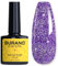 BURANO Glitter Gel Nail Polish, LED UV Nail Gel Shimmer Holographic Effect Soak off Curing Required Purple LP26
