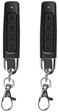 Bkiyougo Universal Garage Door Opener, 433Mhz Replacement Garage Hand Transmitter Wireless Cloning Remote Control Key Fob 4 in 1 Remote Control Duplicator for Car Roller Shutter Garage Door (2 Pack)