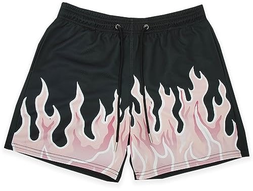 BOOMLEMON Herren Basketball Shorts Casual Workout Athletic Shorts Mesh Grafikdruck Laufen Kurze Hosen