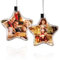 witfox Personalisierte Weihnachtskugeln mit Foto weihnachtsbaumschmuck - Personalisierte weihnachtsbaumkugeln Partner, Familie und Freunde, Stern