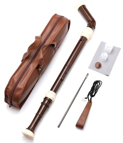 Flûte à bec baroque, basse huit trous, forme rétro ABS, adaptée aux débutants et aux professionnels, sac de rangement et outils de nettoyage gratuits