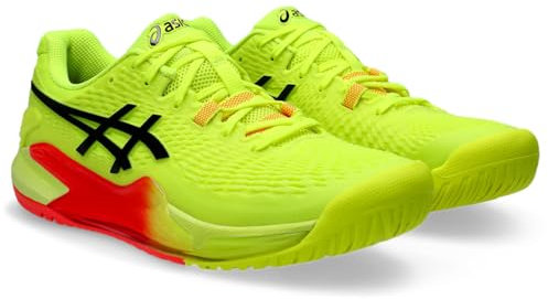 ASICS Gel-Resolution 9, Sneaker Hombre, Amarillo/Negro DE Seguridad, 45 EU