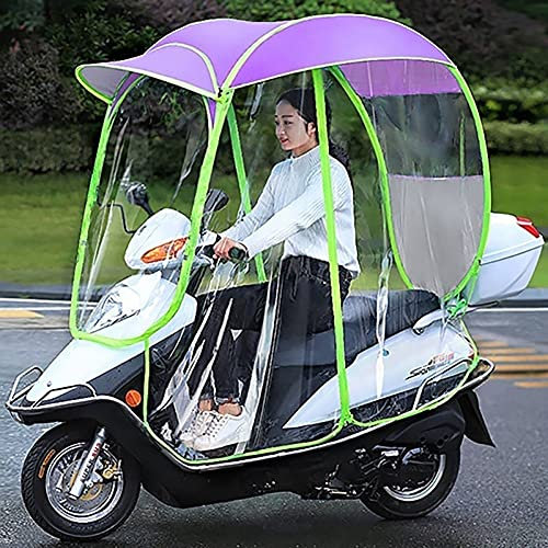 Regenüberdachung für Mobilitätsroller, transparenter Vorhang, universeller Sonnenschutz für Elektrofahrräder, Regenschutz (Rosa)