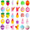 POPOYU Giocattoli Mini Squishy Mochi di Natale,Halloween,30 Pezzi Squishy Gadget Mochi Squishy Antistress PasquaGiocattoli Mini Squishies Carini per Bambini,Mochi Calendario dell’Avvento Squishy Toys