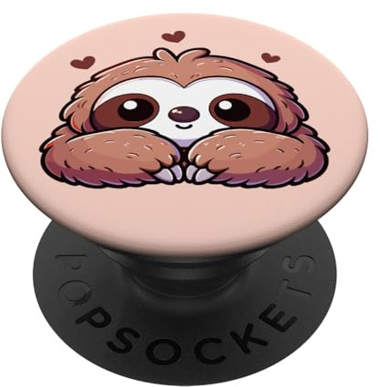 Kawaii Faultier niedliches Muster PopSockets Klebender PopGrip