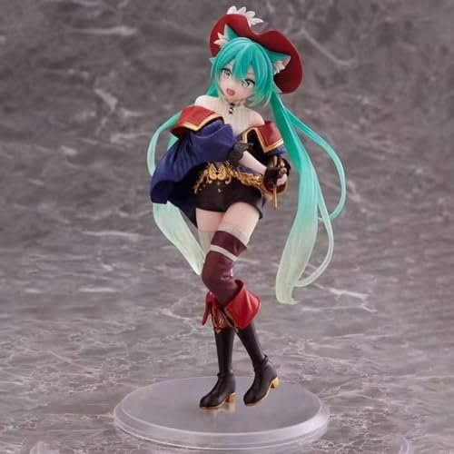 ENFILY für den Schwertkämpfer Hatsune Miku Miku, Märchen-Wunderland, der gestiefelte Kater, Desktop-Ornament-Figur, handgefertigt, PVC, Anime, Manga-Charakter, Modell, Statue, Figur, Sammlerstücke,