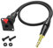 XMSJSIY D-Type 6.35mm 1/4 Female Panel Mount to 6.35mm Stereo Cable 1/4 TRS Male Socket Adapter Cord Speaker Headphone Extension Cable - 0.5M/1.6FT (D-Type Female to Male)