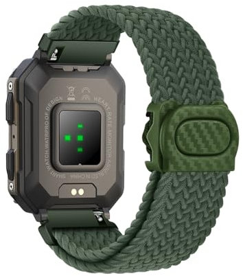 Geflochten Armband für AMAZTIM C20/ Kospet Tank M1 Pro Armbänder, Weiches Nylon mit Druckknopfverschluss Verstellbar Sport Ersatzarmband Kompatibel mit AMAZTIM C20/Kospet Tank M1 Pro Uhrenarmband (13)