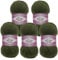 5 x 100g Strickgarn Alize Cotton Gold Uni Klassikgarn Häkelgarn Strick-Wolle Farbwahl, Farbe:29 olivgrün