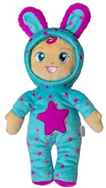 Lansay - MON Bebe CABRIOLES - Plüschhase - Plüschpuppe - Kuschelig weich - Geschenkidee für Jungen und Mädchen - Funktioniert ohne Batterien - Interaktives Püppchen für Kinder ab 2 Jahren.