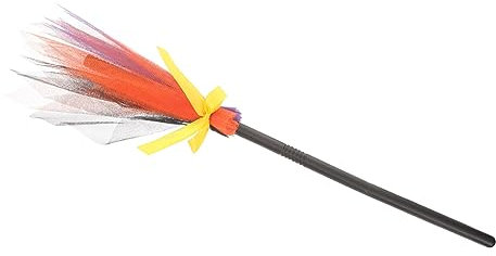 VICASKY Scopa da strega per Halloween per ragazzi e ragazze, accessori per cosplay, scopa decorativa per streghe per feste in maschera, accessorio elegante per Halloween, feste di compleanno, scopa