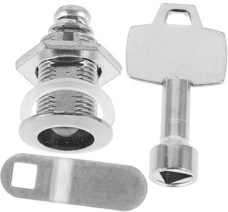 SEWOART Mülltonnenschloss Für Außenbereich Schloss Für Mülltonne Aus Strapazierfähigem Eisenmaterial Mit Dreikant-sicherheitsschlüssel Und Praktischer Funktion Zur Sicherung Von Mülltonnen