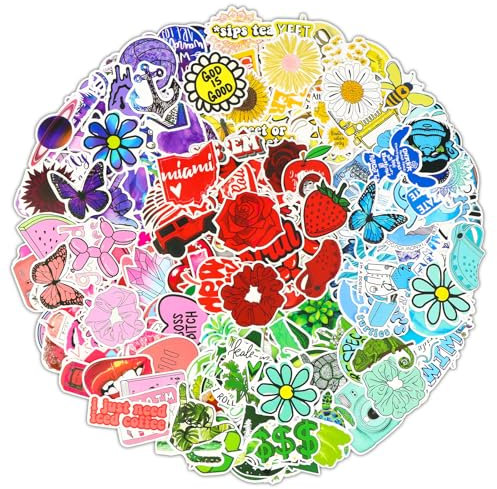 DARENYI 300Pcs Cute, Colorful Stickers for Adults; Waterproof Vinyl; Suitable for Plastic, Metal, Wood; Decorate Laptop, Skateboard, Phone Case, etc.
