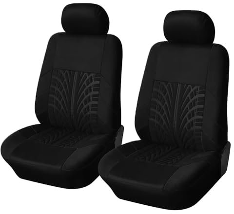 GaiHLi Autositzbezüge Sitzbezüge Auto für Ford Fiesta VII Mk7 2009-2017, Vordersitze Rückbank Autositzbezug Komplettset Autositzschoner Auto Zubehör Innenraum,BLACK-4PCS