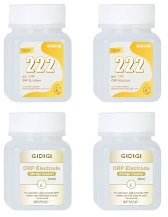 Solución de calibración redox de 222 mV 2 botellas*50ml & Tampón de almacenamiento de electrodo redox 2 botellas*50ml, Adecuado para todos los comprobadores de ORP