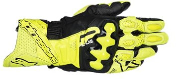 Alpinestars GP Plus R V3 Yellow Fluo Black Motorrad Sport Lederhandschuhe, XXL