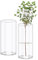 Olrla 2 Teiliges Set Transparente Acryl Blumenvase, Bruchsichere Kunststoff-Zylindervase für Blumenarrangements, Hochzeits-Mittelstücke, Heimwerken (40 x 10 cm und 40 x 12 cm)