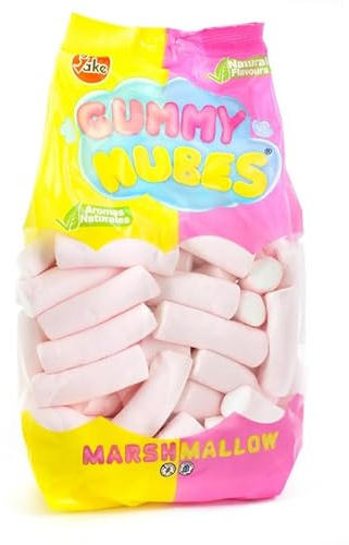 GUMMY NUBES 500 GR - DISPONIBLE EN VARIOS SABORES (Classic) | Bolsa de 500 g con aprox. 72 nubes rosas de textura esponjosa y sabor dulce clásico