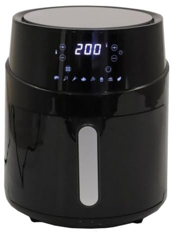 Tristar FR-9009 Friggitrice ad Aria Digitale, 4,5L, 1500W, 8 Programmi, Display LCD, Nero