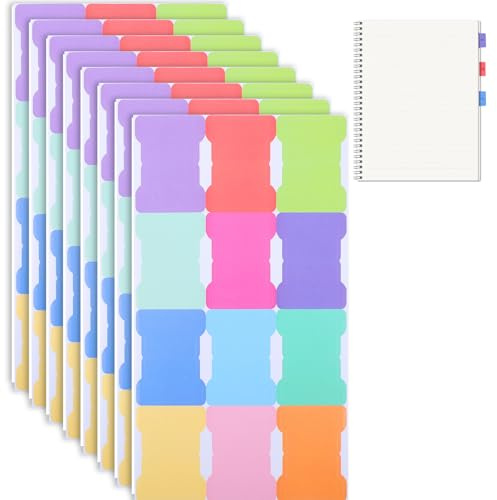 96-Stück Klebrige Index-Registerkarten Haftnotizen Tabs Pastell Monatliche Registerkarten Aufkleber Farbige Index Tabs Klebemarkierungen Papier Farbig für die Kennzeichnung Klassifizierung
