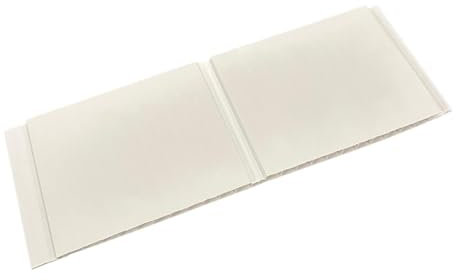 DBS Gloss White Twin Embedded Sample Piece Bathroom PVC Cladding Wall Ceiling Panel Sample
