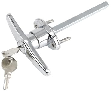 QZATACAEN Garagentor T-Griff Ersatzschloss, Universal Ersatz Hardware Garage Schließung mit 2 Schlüsseln, 1 Pack