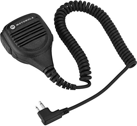 VELATEMOR Microphone haut-parleur portable avec prise jack 3,5 mm avec ceinture en acier pour talkie-walkie GP88S GP2000 GP3688