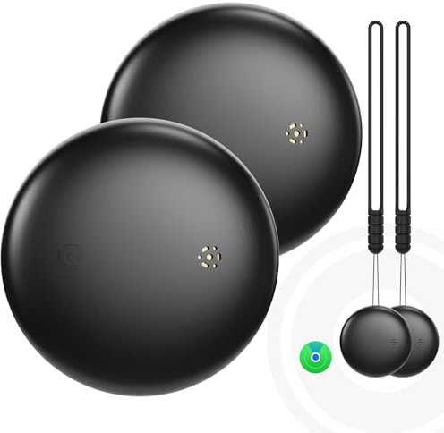 Air Smart Tracker Tag 2 Pack - Objektfinder, Kompatibel mit der App Wo ist? (nur iOS 14.5+), Weltweiter Tracking, Tracker für Schlüssel/Koffer/Taschen, Austauschbarer Akku