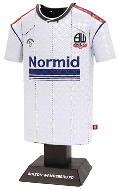Bolton Wanderers FC Away Home Retro Metal Football Shirt - Officially Licensed Miniature Alloy Replica Jersey Collectible Display Gift - Personalise Customisable Name & Number Decals