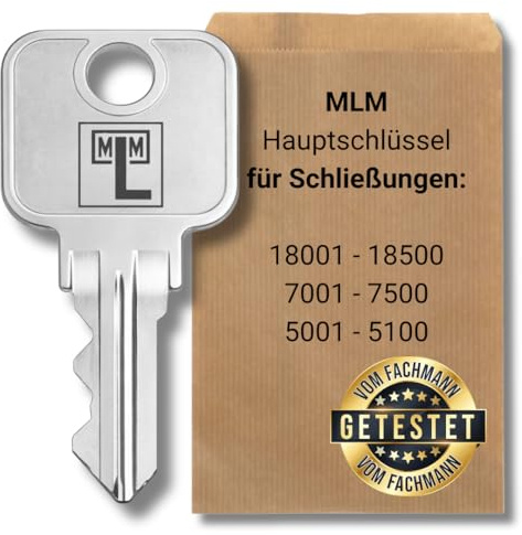 Ersatzschlüssel passend für MLM – Hauptschlüssel für Hebelzylinder, Möbelschlösser & Schrankschlösser – Nach- & Zusatzschlüssel nach Code – für Schließungen 18001–18500, 7001–7500, 5001–5100
