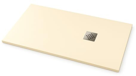 Plato de ducha Ardesia extraplano 60X60 cm color Crema intenso RAL 1015 rejilla Crema intenso