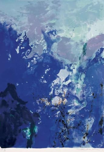 LHHJF LJHFA Klassisches Zao WOU Ki Poster Retro Abstrakte Wandkunst Zao WOU Ki Leinwandgemälde und Drucke Zuhause Wohnzimmerdekoration Bild 40x60cm ohne Rahmen