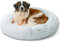 Best Friends by Sheri The Original Calming Donut - Beruhigendes Haustierbett - maschinenwaschbarer Reißverschluss-Bezug - Frostgrau - 114 x 114 cm - XL