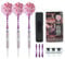 CUESOUL Pink Ladies 23 Gramm Steel Dartpfeile Steel Tip Darts with 2 Different Sets Aluminium Shafts Schäfte