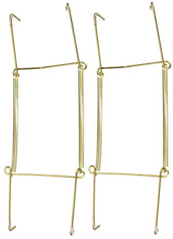 sourcing map Plate Hanger, 10-inch U Type Zinc Plated Invisible Wall Decorative Hooks with Tip Protectors, 2 Pcs
