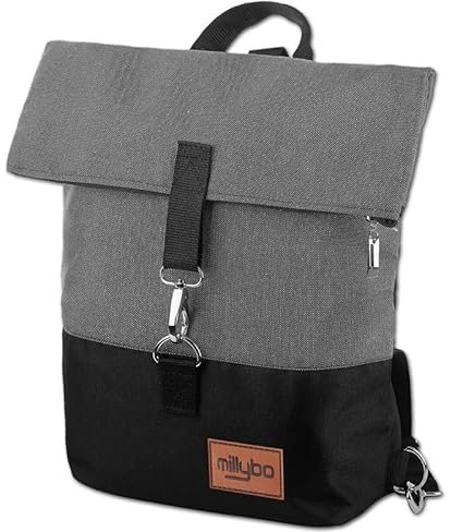 millybo SWEET Fahrradtaschen für Gepäckträger Damen & Herren, Fahrrad Tasche Hinten 3-in-1 Gepäckträgertasche und Rucksack, wasserfest (800.002 Black)