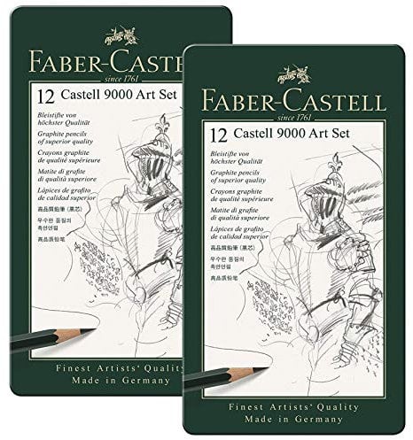 Faber-Castell Bleistift Castell 9000 12er Art Set | Doppelpack
