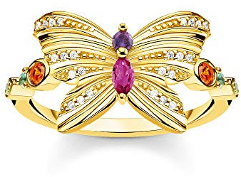 Thomas Sabo -Ringe Silber_vergoldetGlas '- Ringgröße 56 TR2285-488-7-56