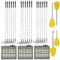 SHADDOCK 18pcs Karpfenangeln Haar-Rigs Boilie Rig Karpfen Vorfach Geflochtene Schnur Angelhaken Handgefertigt Karpfenrigs mit Boilie-Stoppers (8245 Karpfenrigs+KIT-25STK)