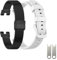 EANWireless Kompatibel mit Garmin Lily, Milanaise-Armband aus Edelstahl und Silikon, Sportarmband, Ersatzarmband, schmales Zubehör für Damen-Smartwatch, Schwarz + Weiß