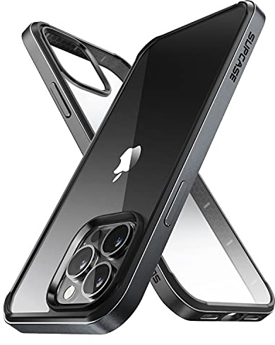 SUPCASE Hülle für iPhone 13 Pro Max (6.7'') Hartplastik Handyhülle Slim Case Dünn Schutzhülle Backcover [Edge] 2021 Ausgabe (Schwarz)